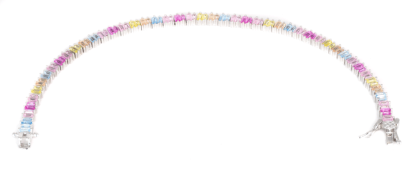 Rainbow Bracelet with zircon stones Chain Bracelet - Image 5