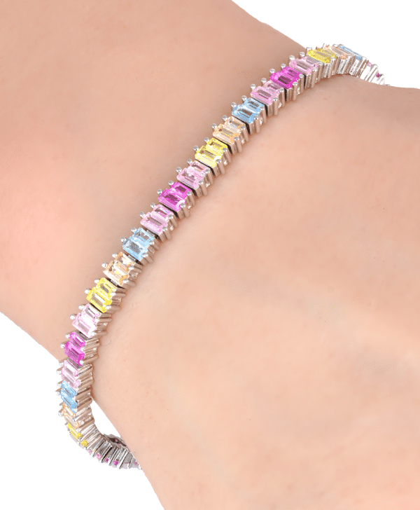 Rainbow Bracelet with zircon stones Chain Bracelet