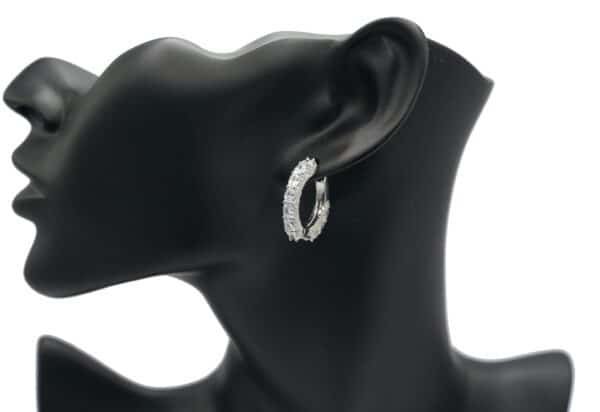 Open Circle Cubic Zirconia Stud Earrings