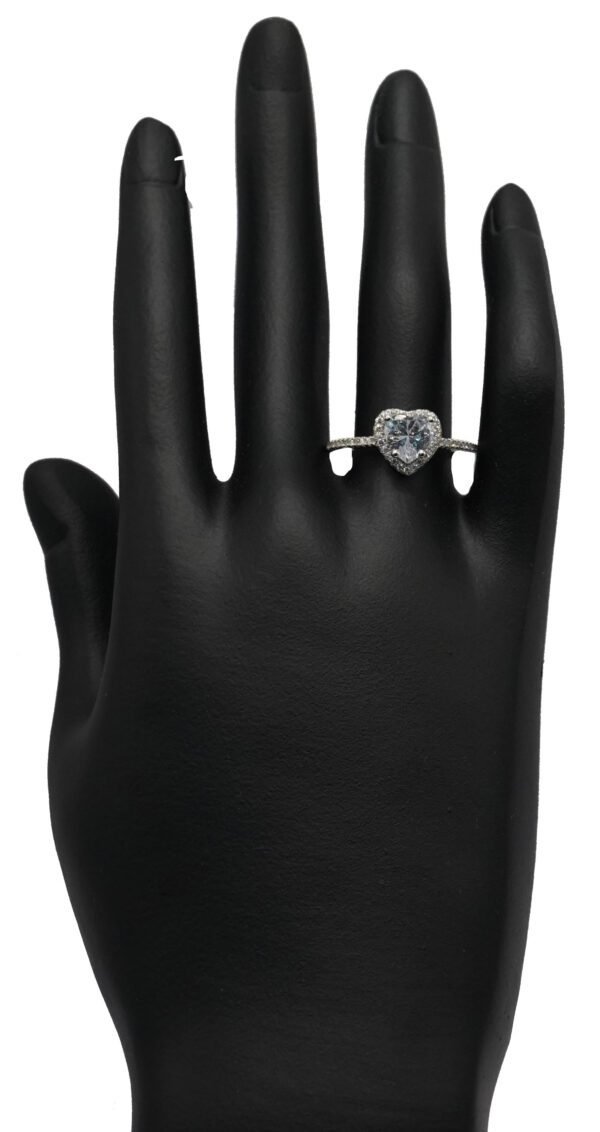 Diamond Heart Ring 1/5 ct tw Sterling Silver Price$349.99