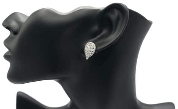 Big Zicron Moissanite Stud Earrings S925 Silver Needle Studs For Women Gift Wedding