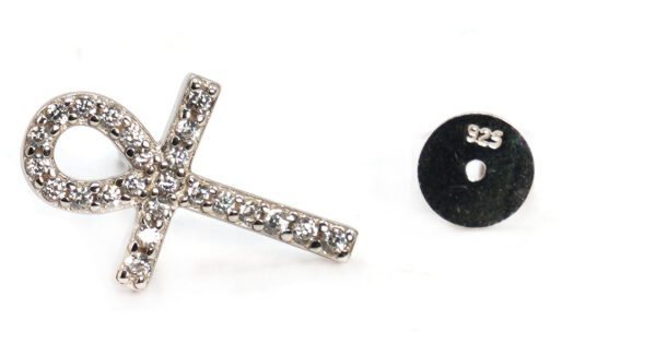Cross Stud Earrings Sterling Silver Cubic Zirconia Religious Cross Earrings Stud for Women and Men - Image 2
