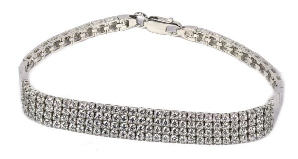 925 Sterling Silver Pave Bracelet