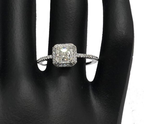 White Sapphire Ring Sterling Silver - Image 2