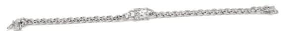 Elegant silver chain  one rectangular zircon stone bracelet for women - Image 3
