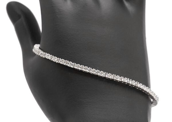 Sterling Silver Diamond Tennis Bracelet - Image 2