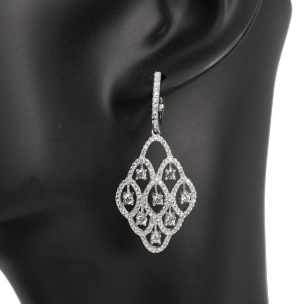 Zircons AAA Quality Eneving Dress Jewelry Fully Cubic Zirconia Stones Big Dropping Wedding Long Earring for Women - Image 2