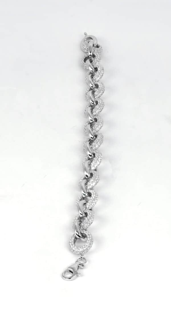 Sparkling Elegance: Unisex 925 Silver Iced Out Chain Bracelet - Image 2