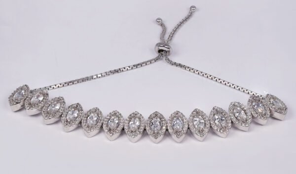 CZ Bolo Tennis Bracelet in Sterling Silver