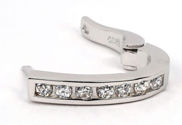 Sparkling Sterling Silver Huggie Earrings Adorned with Zircon Stones
