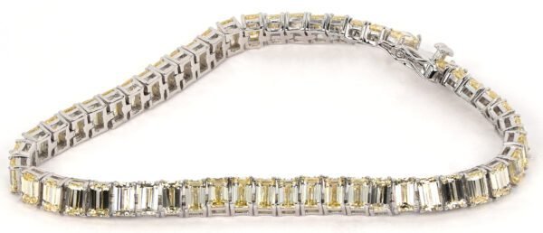 Stunning Citrine and Zircon Sterling Silver Bracelet with Elegant Rectangular Design - Image 3