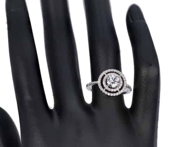 Dazzling Zircon and Sterling Silver Earrings, Necklace, and Ring Circle Shape gift for woman - Image 2