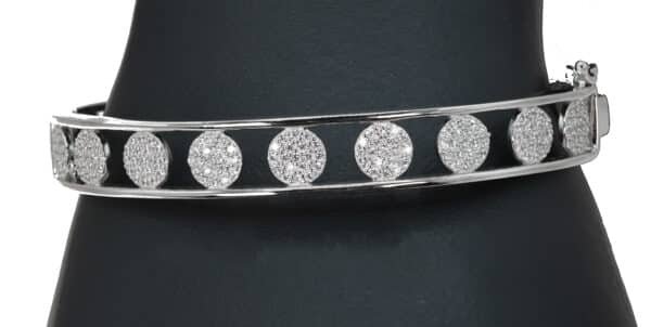 925 Silver Bracelet with Stunning Zircon Stones and Unique Circle Design - Image 3