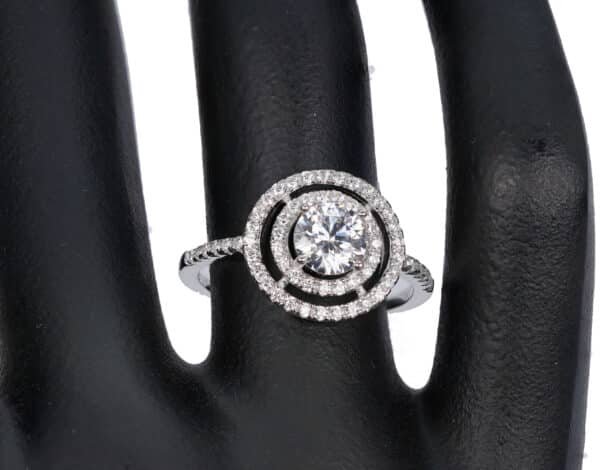 Dazzling Zircon and Sterling Silver Earrings, Necklace, and Ring Circle Shape gift for woman - Image 3