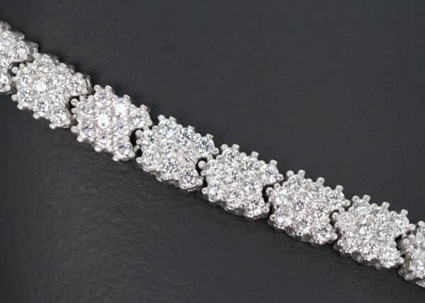 Radiant Cubic Zircon Linked Tennis Bracelet in Sterling Silver - Image 4