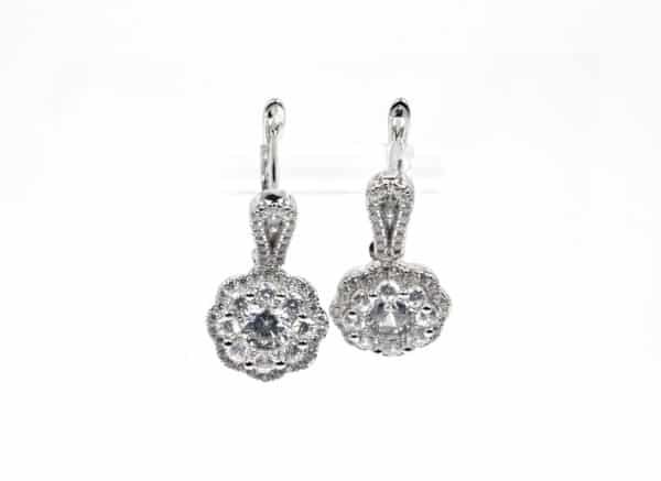 Dazzling Sterling Silver Set with Zircon Stones: Earrings and Ring - Image 4