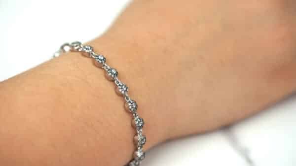 Sparkling Sterling Silver Tennis Bracelet with Shaded Zircon Stones - Add Glamour to Your Jewelry Collection
