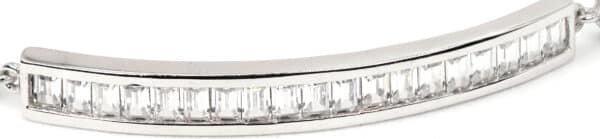 Sparkling Sterling Silver Bracelet with 5A Cubic Zircon Stones and Delicate Chain Detailing - Image 4