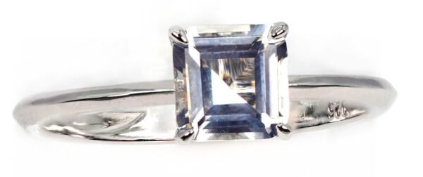 Sparkling Sterling Silver Wedding Ring with Brilliant Zircon Stone - Image 4