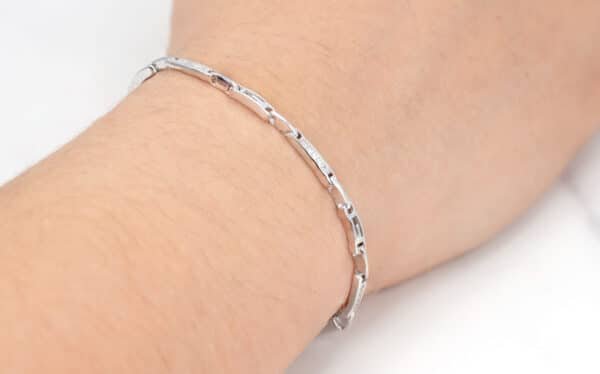 Sterling Silver Zircon Bracelet: Shimmering 5A Quality Chain Jewelry
