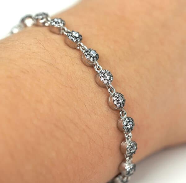 Sparkling Sterling Silver Tennis Bracelet with Shaded Zircon Stones - Add Glamour to Your Jewelry Collection - Image 4