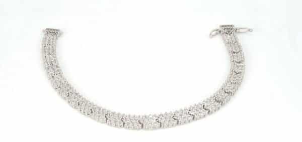 Radiant Cubic Zircon Linked Tennis Bracelet in Sterling Silver - Image 5