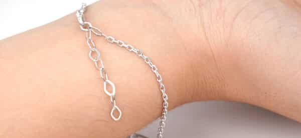 Stunning Sterling Silver Bracelet with Forever Symbol and Heart Design