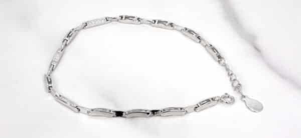 Sterling Silver Zircon Bracelet: Shimmering 5A Quality Chain Jewelry - Image 5