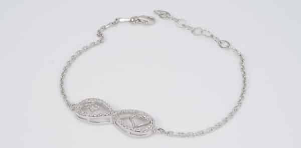 Stunning Sterling Silver Bracelet with Forever Symbol and Heart Design - Image 5