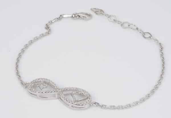 Stunning Sterling Silver Bracelet with Forever Symbol and Heart Design - Image 6