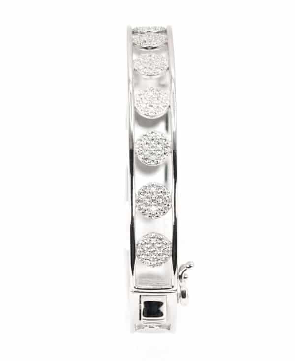925 Silver Bracelet with Stunning Zircon Stones and Unique Circle Design - Image 7