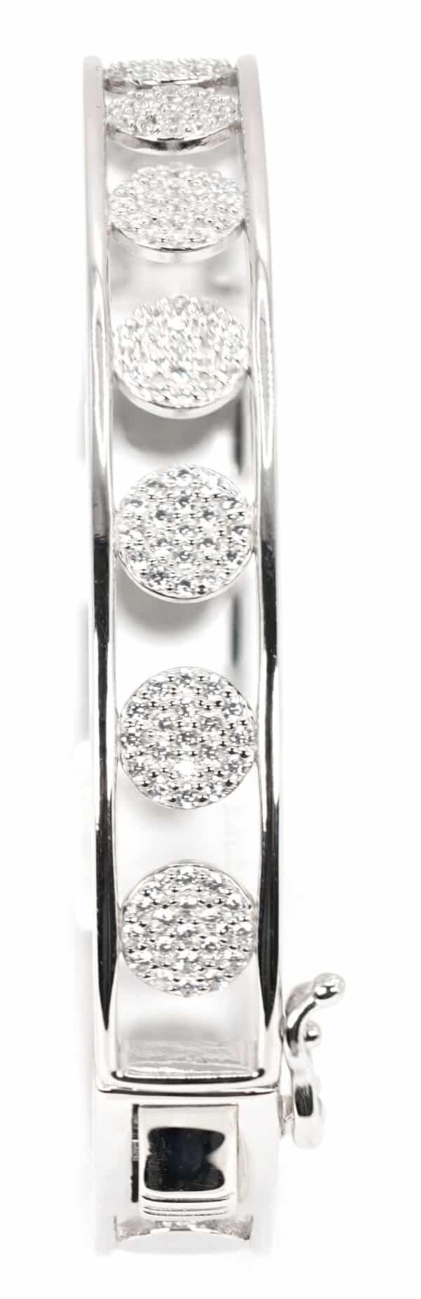 925 Silver Bracelet with Stunning Zircon Stones and Unique Circle Design - Image 8