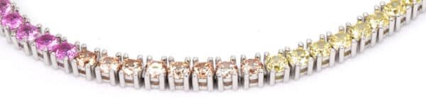 Rainbow Radiance: Sterling Silver Bracelet with Multicolored Gemstones - Image 4