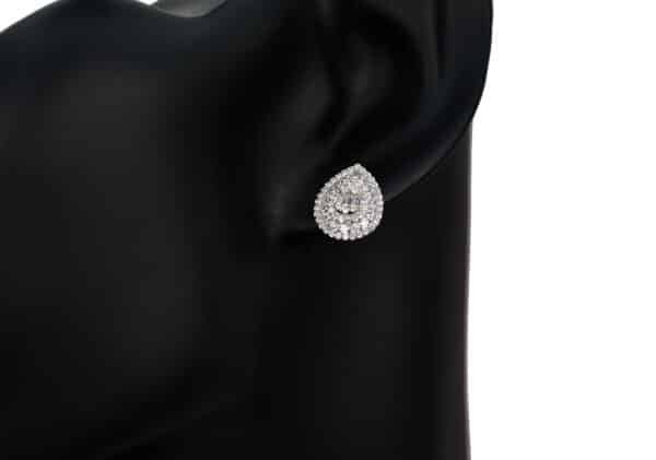 Raindrop Sterling Silver Jewelry Set with Sparkling 5A Zircon Stones jewelry set Ring, Stud Earrings, and Necklace Ensemble - Image 5
