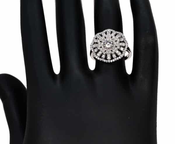 925 Sterling Silver Jewelry Set with Sparkling Zircon Stones - Ring, Necklace, and Stud Earrings - Image 6