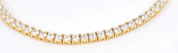 Sparkling Sterling Silver Bracelet with Zircon Stones and Dual Plating (Gold and Rhodium) - Image 6