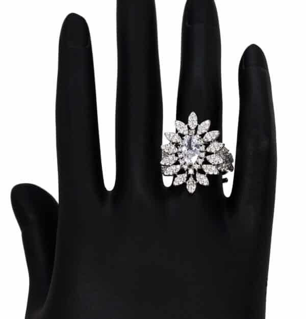925 Sterling Silver zirconia  Jewelry  Set Necklace, Ring, Earrings, and Bracelet Ideal for Formal Occasions and Special Events - Image 8