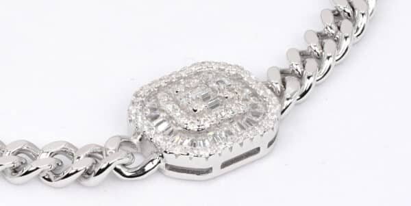 Elegant Sterling Silver Bracelet with Sparkling Zircon Stones - Image 5