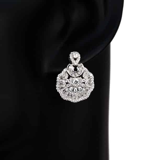 925 Sterling Silver Jewelry Set with 5A Zircon Stone Necklace, Earrings, and Ring  Double Circle Design and Premium Quality Silver - Image 2