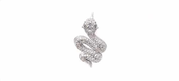 Serpent Stud Earring – 5A Cubic Zirconia, Rhodium-Plated Luxury Jewelry Snake - Image 2