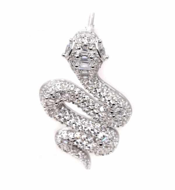 Serpent Stud Earring – 5A Cubic Zirconia, Rhodium-Plated Luxury Jewelry Snake - Image 3