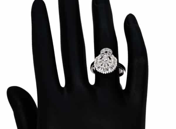 925 Sterling Silver Jewelry Set with 5A Zircon Stone Necklace, Earrings, and Ring  Double Circle Design and Premium Quality Silver - Image 4