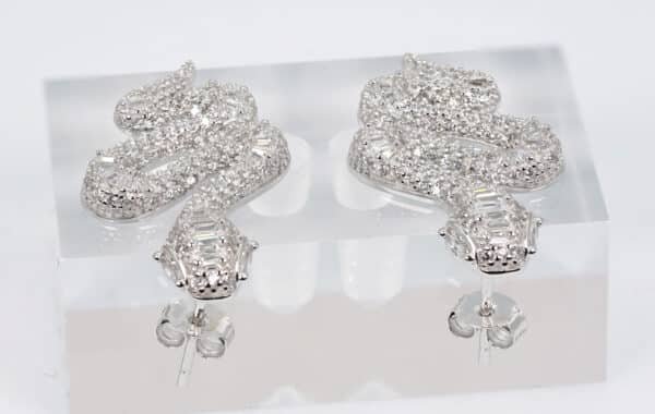 Serpent Stud Earring – 5A Cubic Zirconia, Rhodium-Plated Luxury Jewelry Snake - Image 6