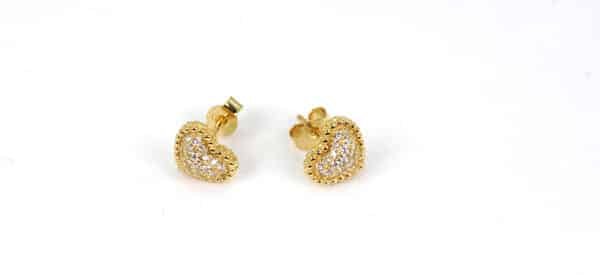 Exquisite Heart-Shaped 925 Sterling Silver Jewelry Set with 5A Zircon Stones and Elegant Gold Plating - Image 2
