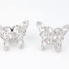 925 Sterling Silver Stud Earrings with Zircon diamond Butterfly