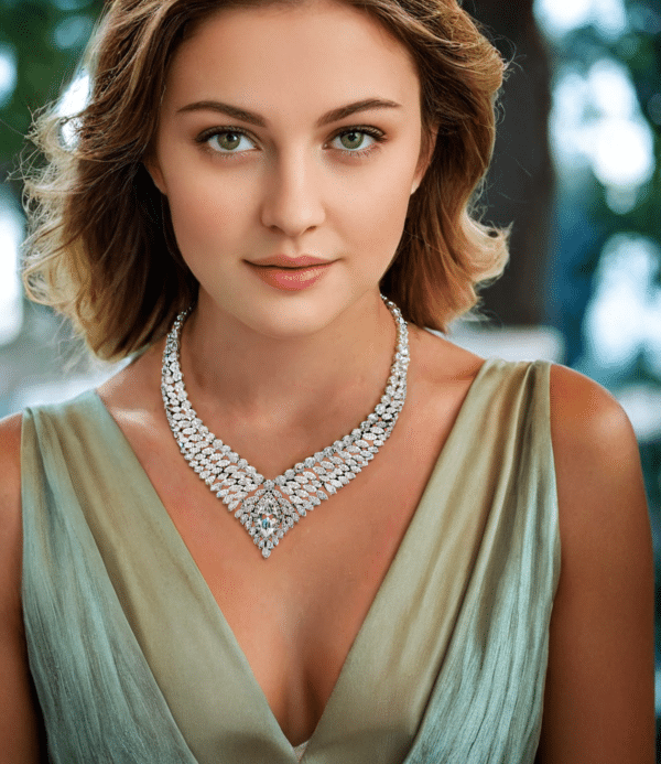 925 Sterling Silver zirconia  Jewelry  Set Necklace, Ring, Earrings, and Bracelet Ideal for Formal Occasions and Special Events - Image 3